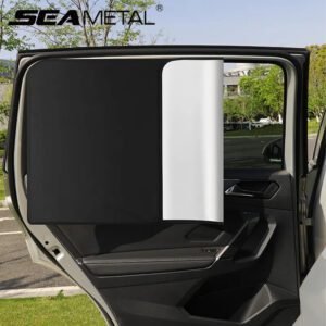 SEAMETAL Magnet Car Side Window Curtain 2Pcs Privacy Curtains for Car Sun Shade Summer Sunshades UV Reflection Front/Back Window