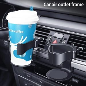 Car Cup Holder for Air Vent – Universal Auto Drink Rack Stand for Water Bottles & Ashtray