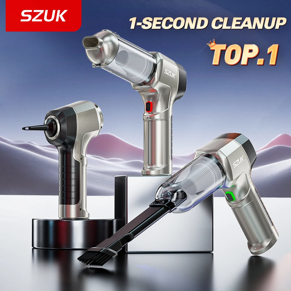 SZUK New C017Max Car Vacuum Cleaner Powerful Suction Wireless Cleaner Portable HandHeld Mini Vacuum Cleaner Cleaning Machine - Image 2