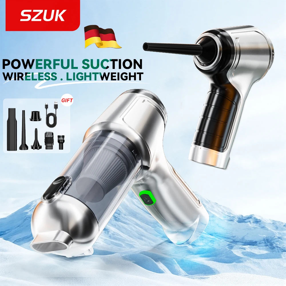 SZUK 638000Pa New Powerful Mini Vacuum Cleaner Handheld Wireless Car Vacuum Cleaner Home Appliance Portable Car Vacuum Cleaner - Image 6