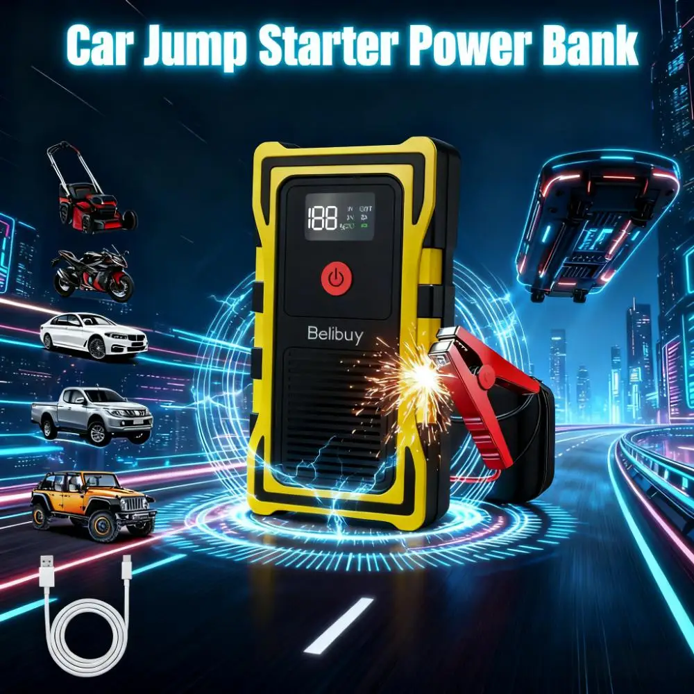 12VCar Battery Starter,5000mAh Portable Emergency Jump Starter,Auto Engine Booster,Vehicle Electronic Accessory,Emergency Tool - Image 5