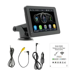 7 Inch Portable Wireless Carplay & Android Auto Rear Reversing Camera Car Radio MP5 Multimedia Video Player Touch Screen With BT