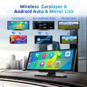 10.26 Support Apple CarPlay and Android Auto, easily connect via WiFi and Bluetooth for GPS navigation,