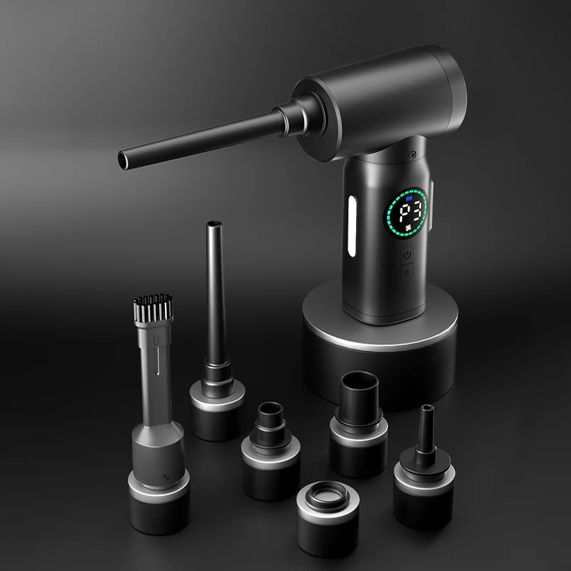 Portable 7500mAh Wireless Air Duster Dust Blowing Gun 2 in 1 Air Blower And Vacuum Cleaner Cordless Duster Blowers Car Cleaning