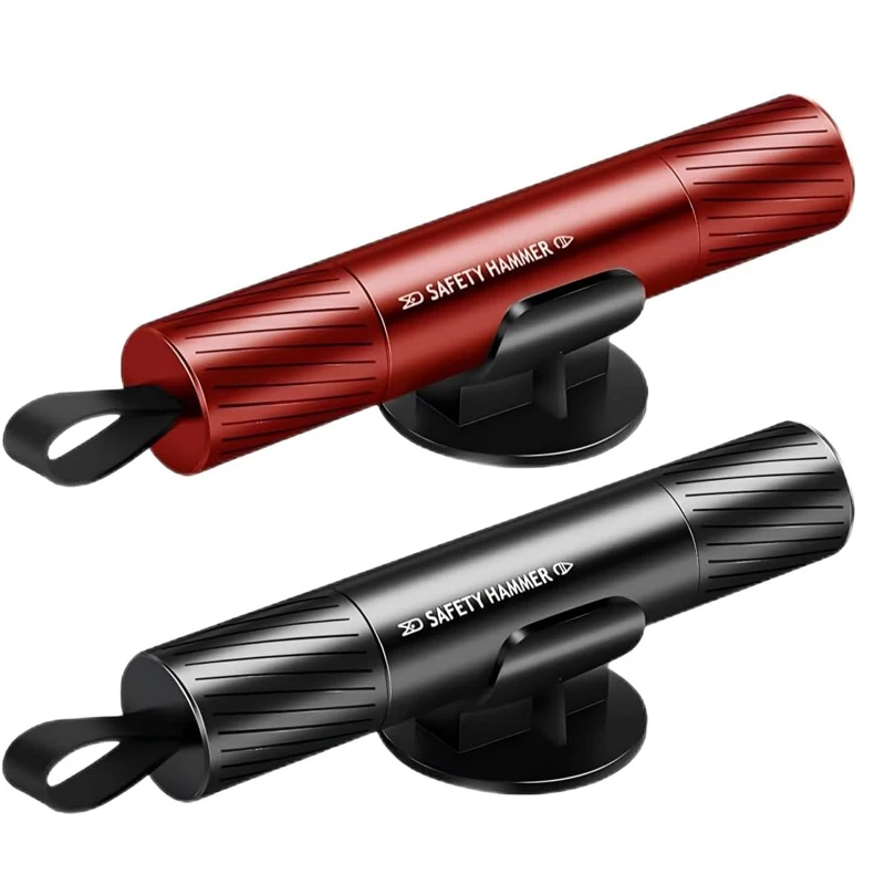 2 In 1 Car Safety Hammer Mini Safety Hammer Broken Car Window Breaker Escape Multifunctional Safety Hammer Steel Rescue Tool
