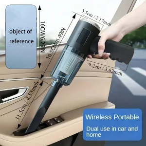 100W Wireless Handheld Vacuum Cleaner 2-in-1 Blow & Suction High Power Portable Car Home Dual Use Car Cleaning Accessories
