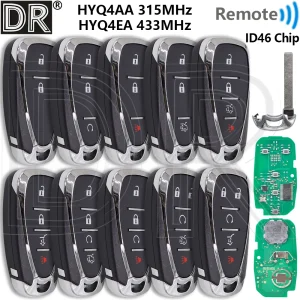 Great HYQ4AA HYQ4EA 315/433MHz ID46 Car Remote Key For Chevrolet Malibu Camaro Equinox Cruze Spark Volt Blazer Traverse Sonic