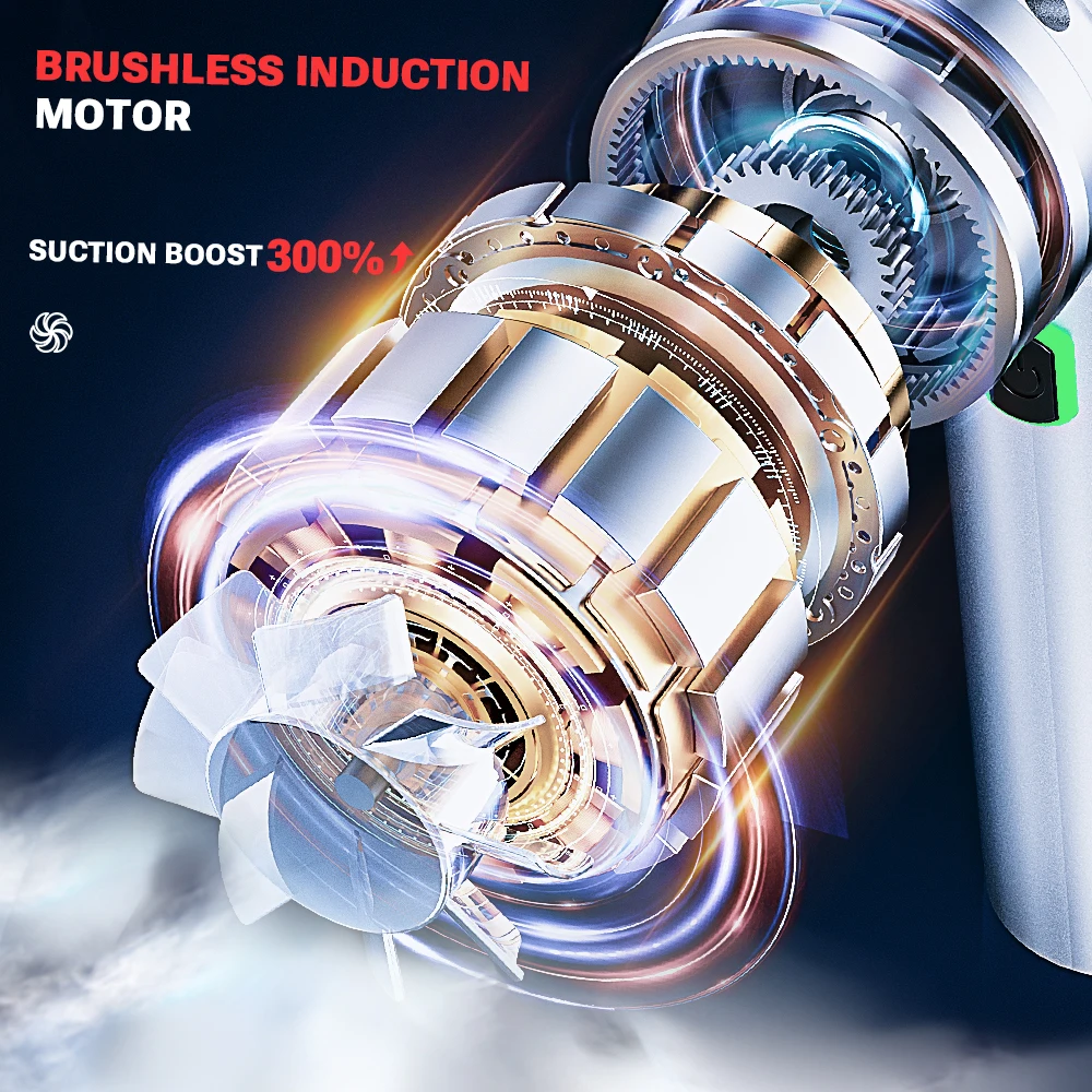 SZUK Car Vacuum Cleaner 180000PA Wireless Portable Cleaning Machine for Keyboard Powerful Mini Handheld Cleaner for Car and Home - Image 3