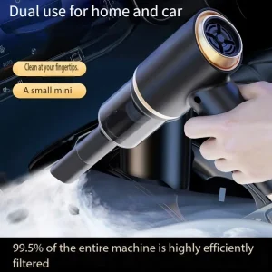 High power portable wireless vacuum cleaner, compatible with both car and home use, equipped with various accessories