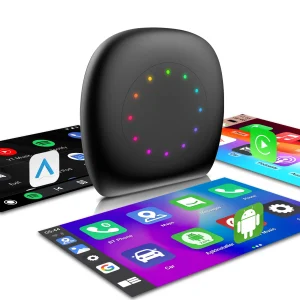 Android 13 CarPlay Ai Box with Ambient Light, 3in1 CarPlay Android Auto Qualcomm Octa-core 8G+128G, Built in GPS, Split Screen