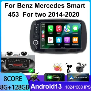8inch Android Auto Carplay Radio Multimedia Navigation GPS Screen for Benz Smart 453 Fortwo 2014-2020 Car Autoradio