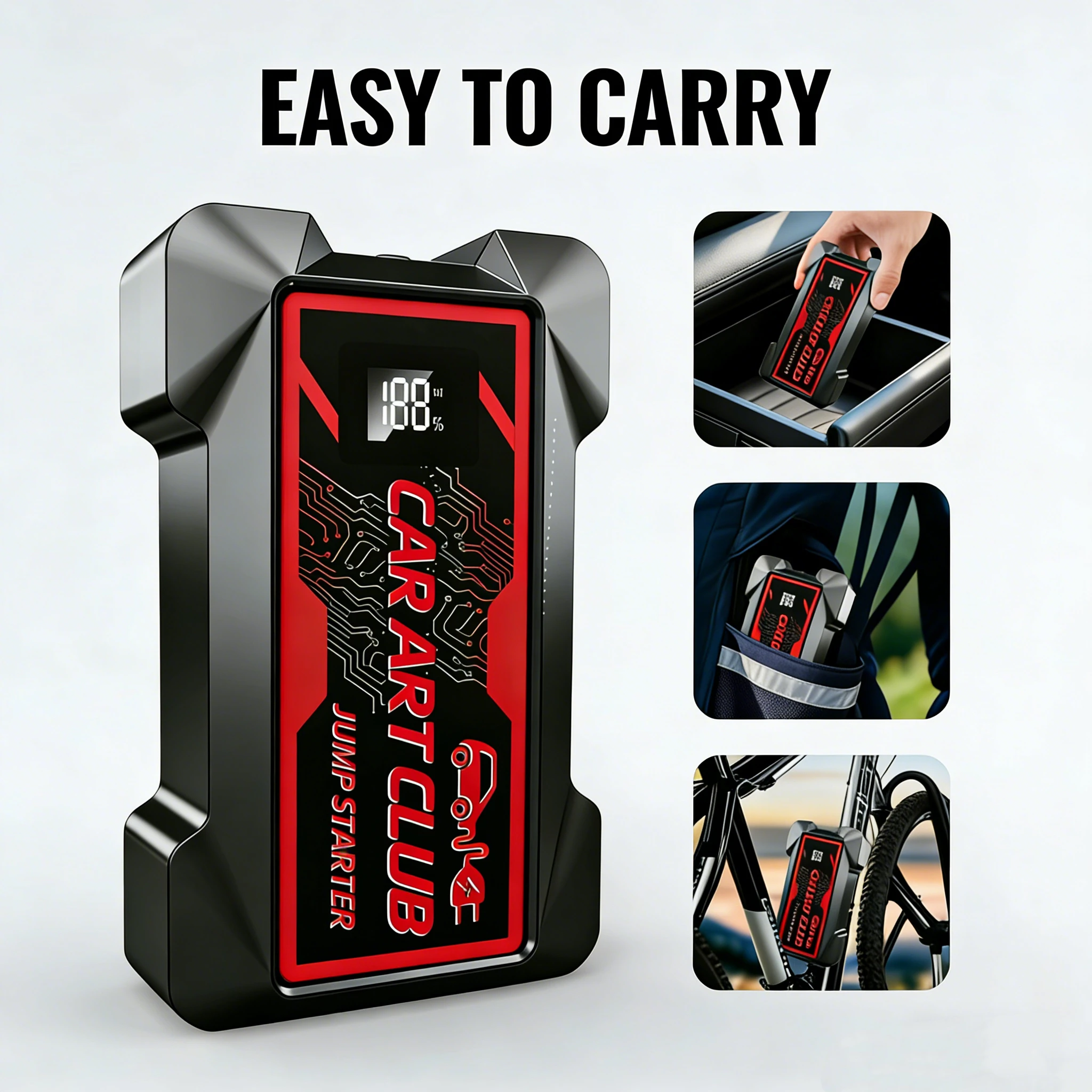 98000mAh Portable Car Jump Starter Power Bank – 12V Emergency Battery Booster for All Vehicles - Image 2