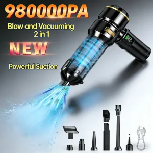 Car Vacuum LEDlamp Cleaner Powerful Mini 98000PA Cordless Portable Vacuum Cleaner for Home Appliance Handheld Blower Car Cleaner