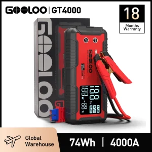 GOOLOO 4000A 12V Charger External Battery Booster 24000mah Car Jump Starter Car Battery PD100W Fast Charging Portable Power Bank