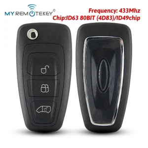 MYREMOTEKEY FCC A2C53435329 Flip Remote Key 433Mhz FSK ID63 80BIT(4D83)/ID49chip for Ford Transit Custom Connect 2012-2019
