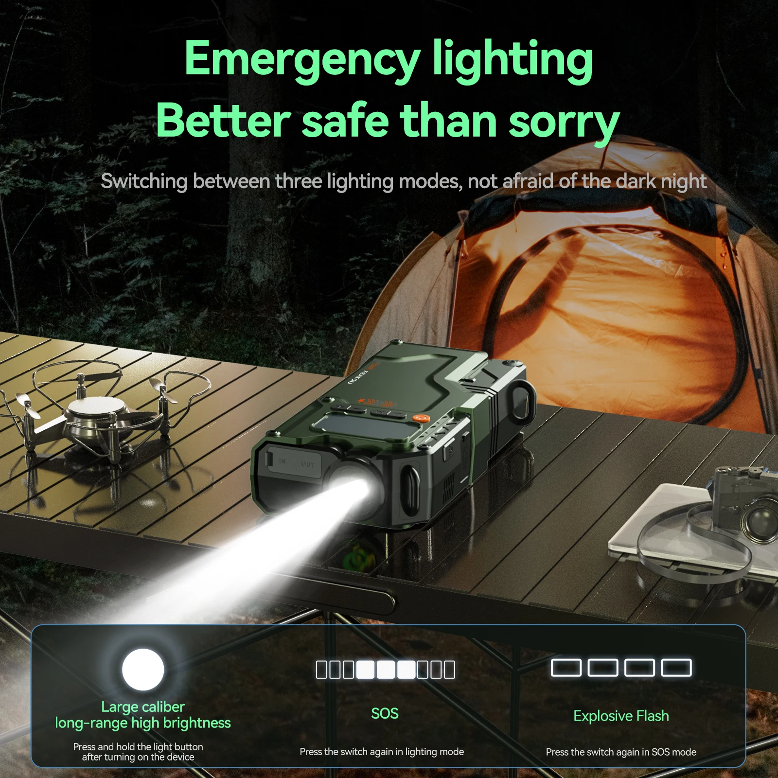 6000A Jump Starter With Air Compressor, 5 In 1 Function Jump Box 150PSl JumpStarter Battery Pack With Digital Tire Inflator, - Image 3