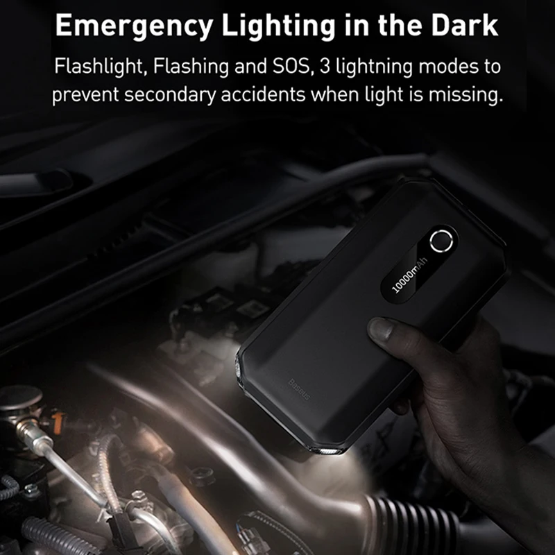Baseus Car Battery Starter Battery Power Bank Portable Power Station 800A Car Charger Jump Start Auto Emergency Booster Device - Image 5