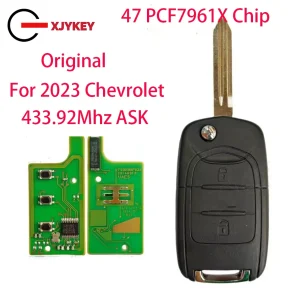 Original For 2023 Chevrolet N400 Flip Folding Remote Car Key 433.92Mhz ASK 47 PCF7961X Chip 2 Buttons