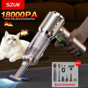SZUK 18000PA HandHeld Car Vacuum Cleaner Strong Suction Wireless Cleaner Cleaning Machine Powerful Portable Mini Vacuum Cleaner