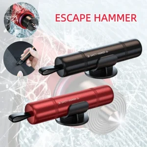 2Pcs Car Safety Hammer Emergency Glass Breaker & Seatbelt Cutter - High Hardness Tungsten Steel Rescue Tool Auto Accessories
