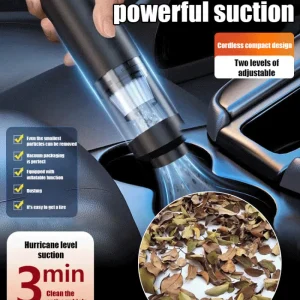 Mini Portable Car Vacuum Cleaner, Type-C Rechargeable Wireless Blower & Suction, Multifunctional, Ideal for Car