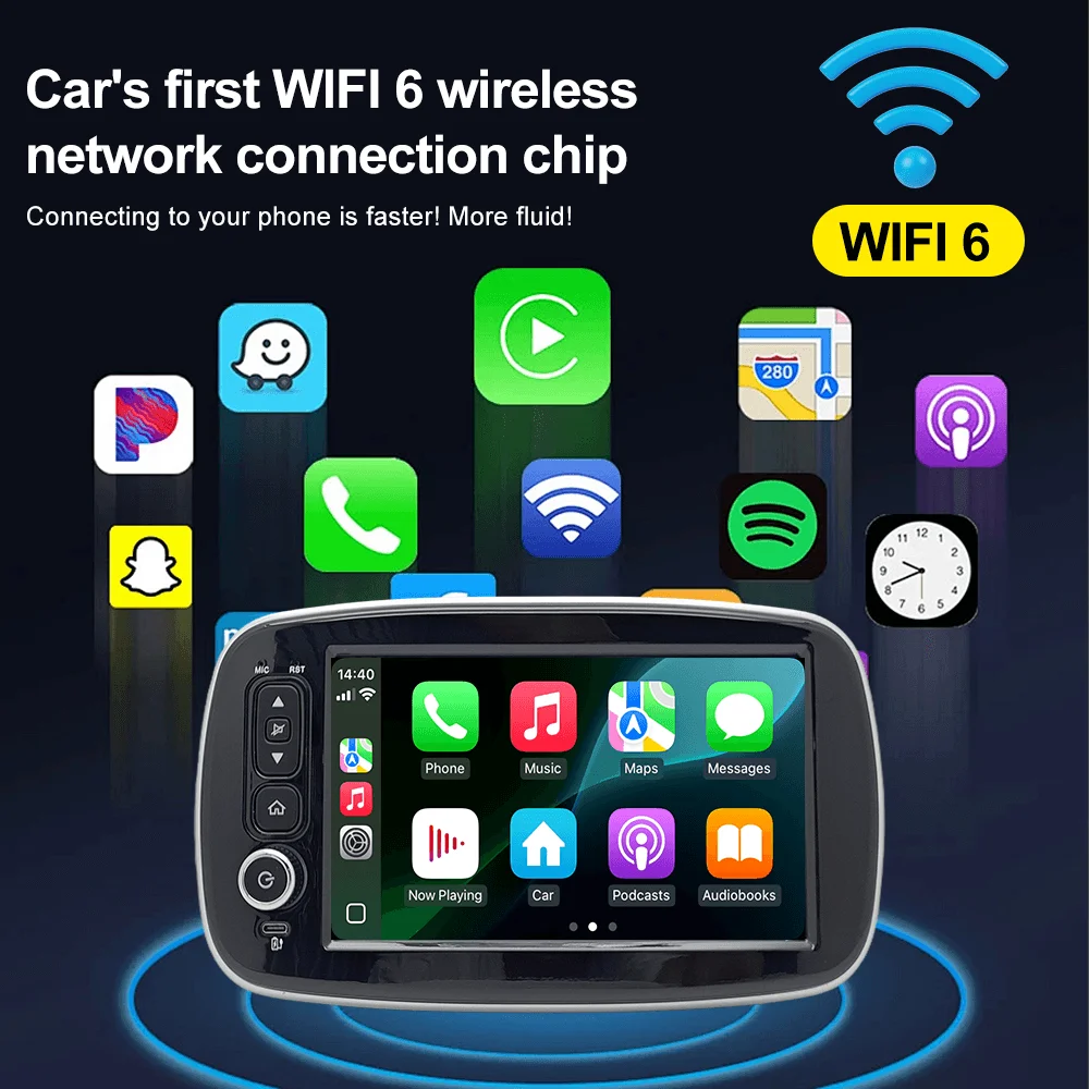 8inch Android Auto Carplay Radio Multimedia Navigation GPS Screen for Benz Smart 453 Fortwo 2014-2020 Car Autoradio - Image 3