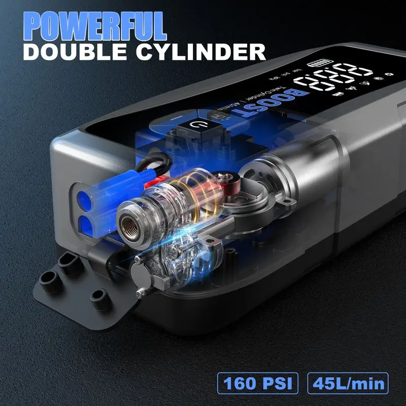 20000mAh Car Jump Starter Air Pump 12V Professional Auto Booster Gas&Diesel Battery Starter 4000A Portable Splitter Battery - Image 3