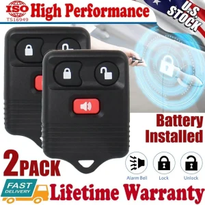 2PCS Keyless Entry Car Key Remote Control Fob For Ford F150 F250 F350 E150 Focus