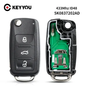 KEYYOU for VW 5K0837202AD Beetle/Caddy/Eos/Golf/Jetta/Polo/Scirocco/Tiguan/Touran/UP 5K0 837 202 AD 202AD Remote Key