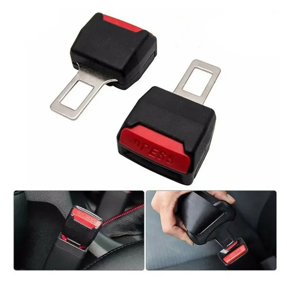 2 PCS Car Seat Belt Clip Extender Safety Seatbelt Lock Buckle Plug Thick Insert Socket Extender Safe