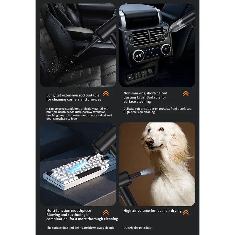 Car Vacuum Cleaner Portable Small Vacuum Cleaner For Multi Purpose Vehicles Small Household Pump Handheld Car Vacuum Cleaner - Image 5