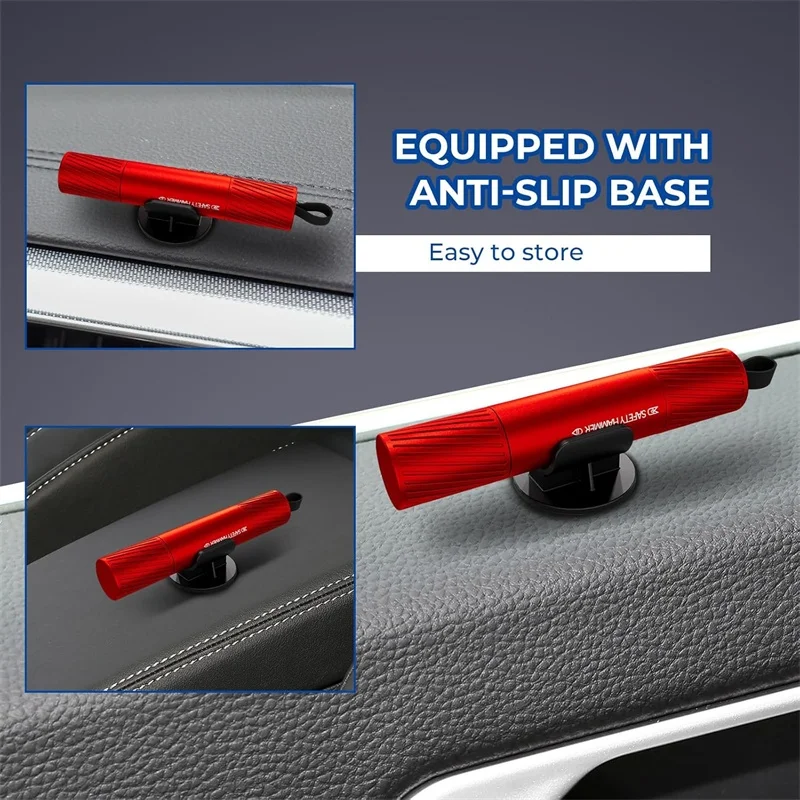 2 In 1 Car Safety Hammer Mini Safety Hammer Broken Car Window Breaker Escape Multifunctional Safety Hammer Steel Rescue Tool - Image 6