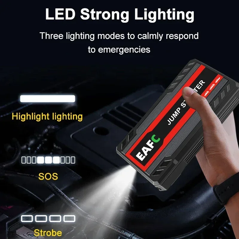 EAFC Car Jump Starter Power Bank Car Battery Starter 600A12V Auto Starting Device with LED Light For Auto Battery Booster Buster - Image 2
