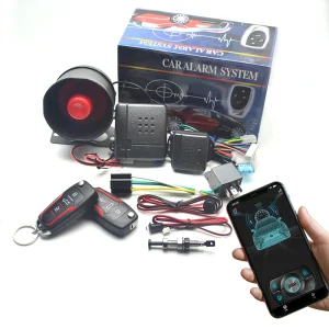 Universal 12V Car Alarm Security System Keyless Entry One Way ImmobilizerControls Siren Car Security System Car Accessories