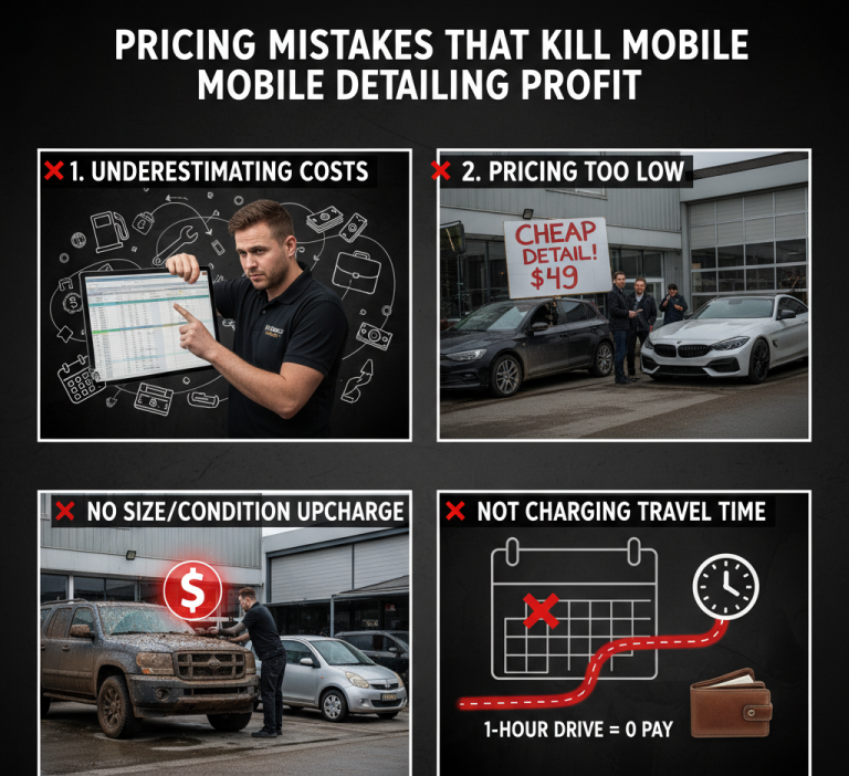 Pricing Mistakes That Make Mobile Detailing Unprofitable