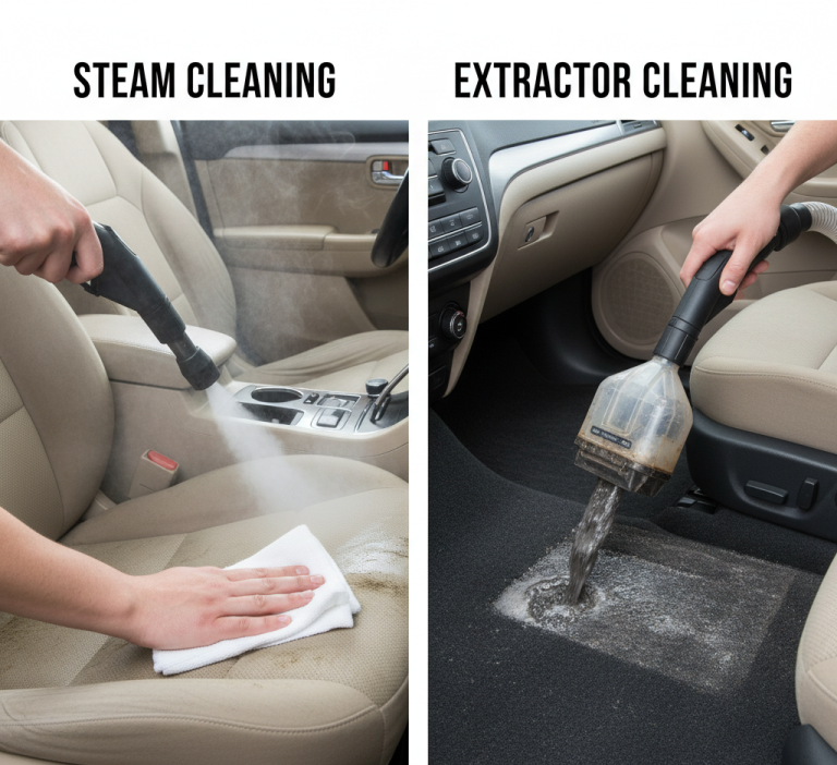 Steam Cleaning vs Extractor Cleaning for Car Interiors: Which is Better?