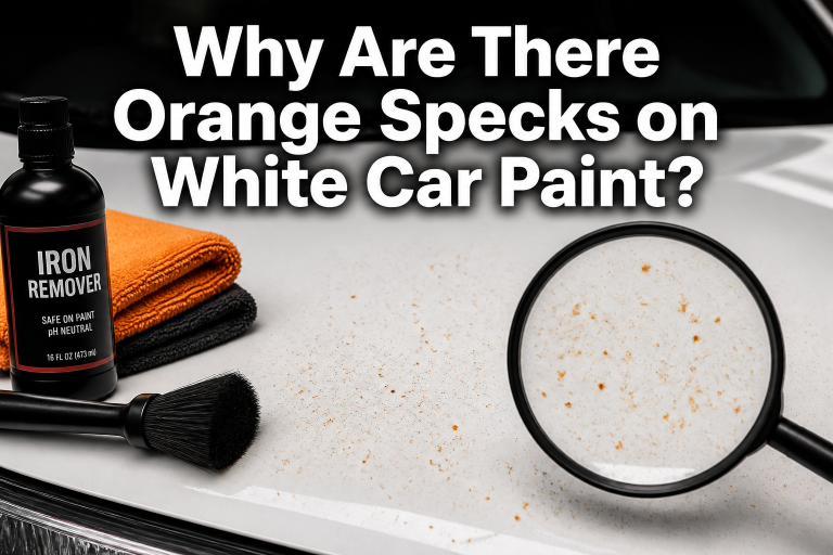 Why Are There Orange Specks on White Car Paint?