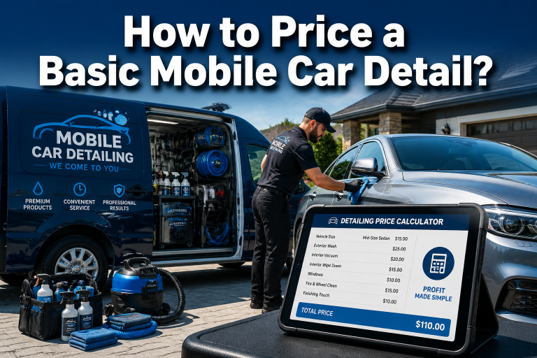 How to Price a Basic Mobile Car Detail in 2026?